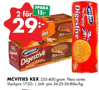 ÖoB Hobnobs digestive kex erbjuda