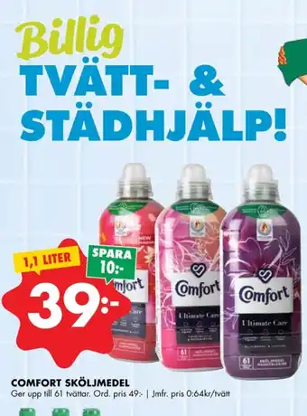 ÖoB Comfort sköljmedel erbjuda