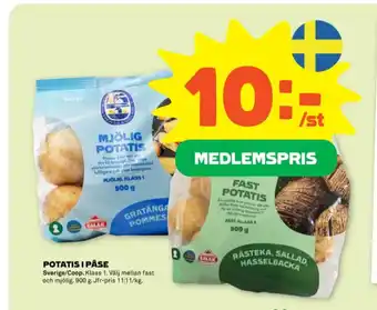 Stora Coop Coop potatis erbjuda