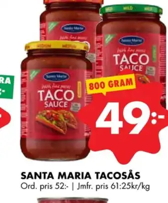 ÖoB Santa maria tacosås erbjuda