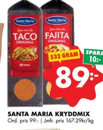 ÖoB Santa maria taco kryddmix erbjuda