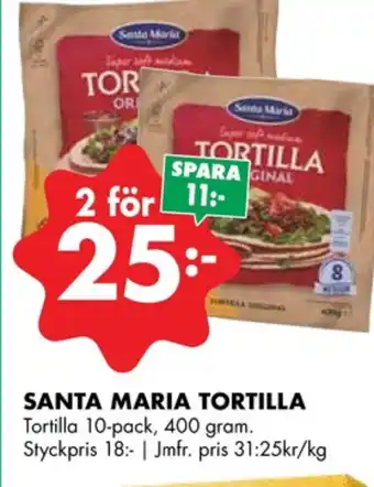 ÖoB Santa maria tortillas erbjuda