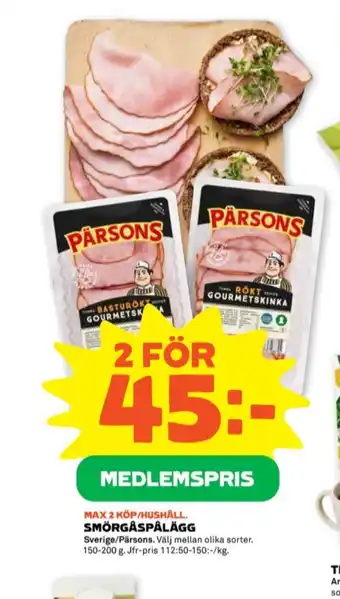 Stora Coop Pärsons skinka erbjuda