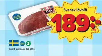 Östenssons Garant lövbiff erbjuda