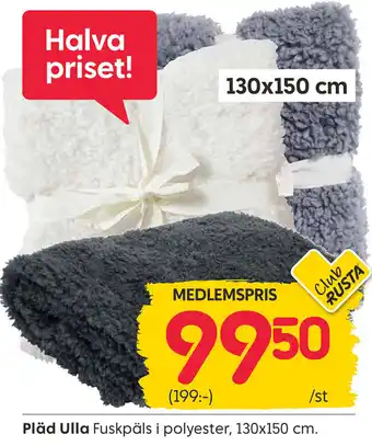 Rusta Pläd Ulla erbjuda