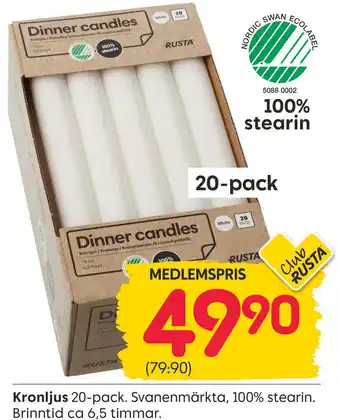 Rusta Kronljus erbjuda