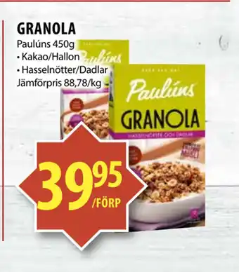 Matvärlden Tensta GRANOLA erbjuda