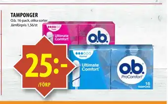 Matvärlden Tensta TAMPONGER erbjuda