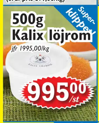 T-jarlen 500g Kalix löjrom erbjuda