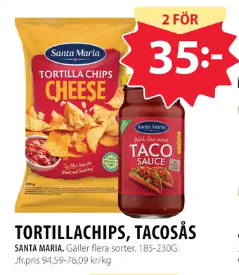 Handlar'n TORTILLACHIPS, TACOSÅS erbjuda