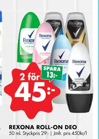 ÖoB REXONA ROLL-ON DEO erbjuda