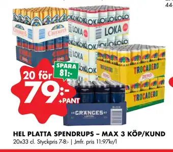 ÖoB HEL PLATTA SPENDRUPS – MAX 3 KÖP/KUND erbjuda