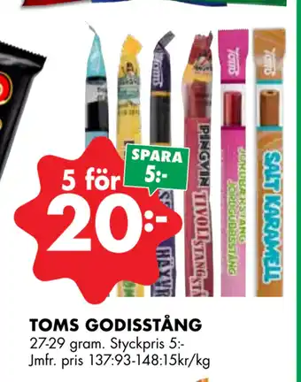 ÖoB TOMS GODISSTÅNG erbjuda