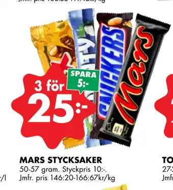 ÖoB MARS STYCKSAKER erbjuda