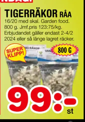 Nya Pulsen TIGERRÄKOR erbjuda