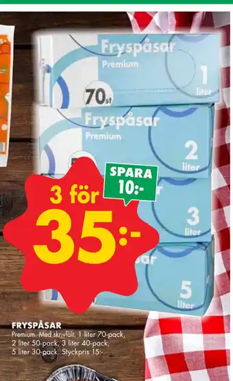 ÖoB FRYSPÅSAR erbjuda