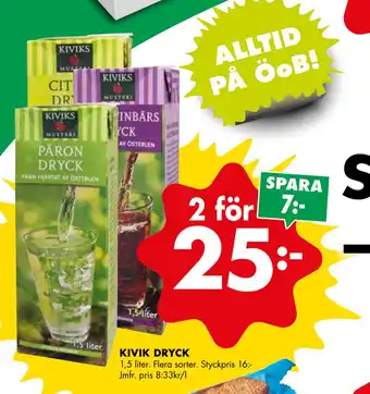 ÖoB KIVIK DRYCK erbjuda