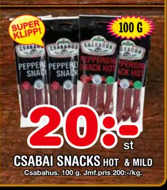 Nya Pulsen CSABAI SNACKS erbjuda