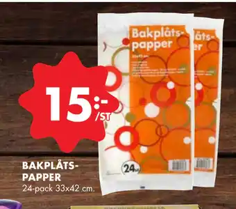 ÖoB BAKPLÅTSPAPPER erbjuda