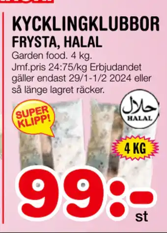 Nya Pulsen KYCKLINGKLUBBOR erbjuda