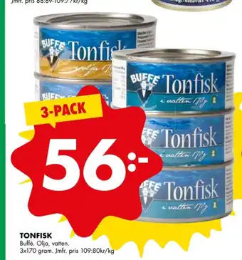 ÖoB Buffe tonfisk erbjuda