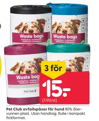 Rusta Pet Club avfallspåsar för hund erbjuda