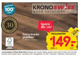 Rusta Laminatgolv Coffee Wide Oak erbjuda