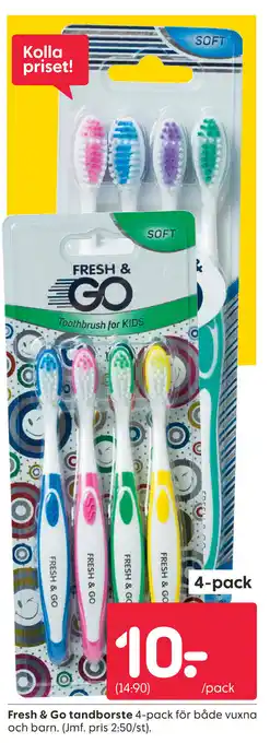Rusta Fresh & Go tandborste erbjuda