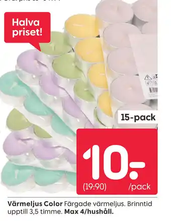 Värmeljus Color