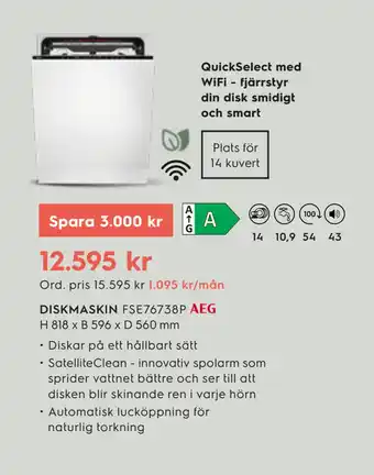 Electrolux Home DISKMASKIN erbjuda
