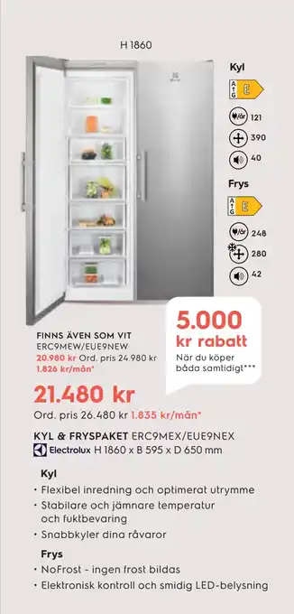Electrolux Home KYL & FRYSPAKET erbjuda