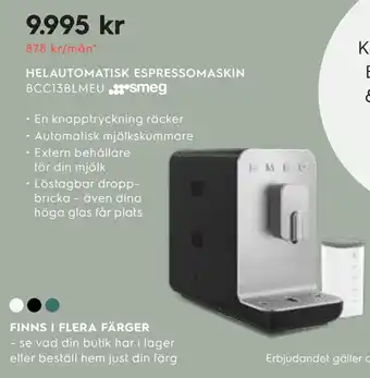 Electrolux Home HELAUTOMATISK ESPRESSOMASKIN erbjuda