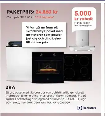 Electrolux Home Electrolux inbyggnadspaket erbjuda