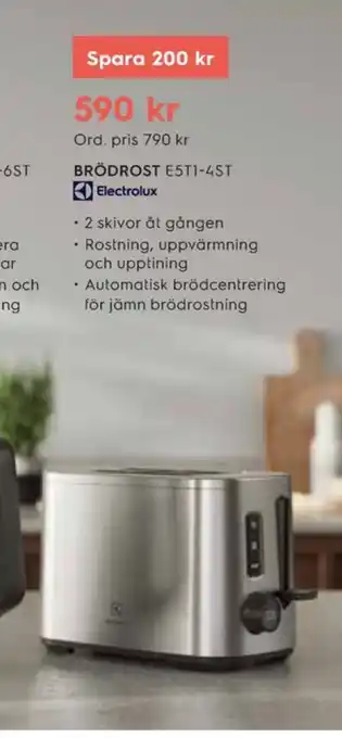 Electrolux Home Electrolux brödrost erbjuda