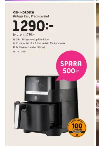 Elon Obh nordica airfryer erbjuda