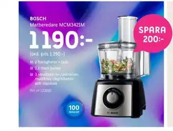 Elon Bosch matberedare erbjuda