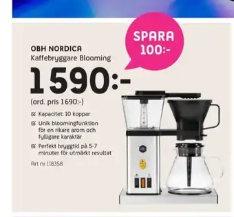 Elon Obh nordica kaffebryggare erbjuda
