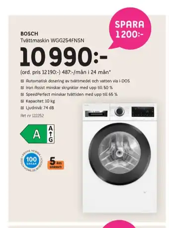 Elon Bosch tvättmaskin erbjuda