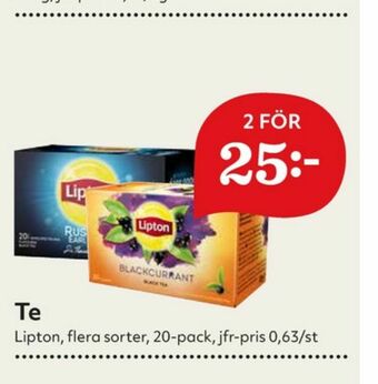 Hemköp Lipton Tepåsar erbjuda