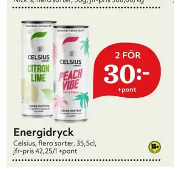 Hemköp Peach Vibe Energidryck erbjuda