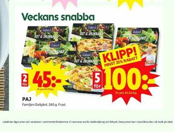 ICA Kvantum Dafgårds Matpajer erbjuda