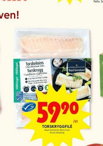 ICA Kvantum Royal Greenland Torskfilé erbjuda
