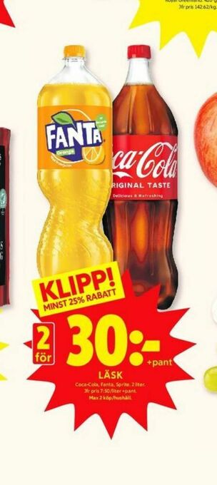 ICA Kvantum Fanta Läskedryck erbjuda