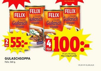 ICA Kvantum Felix Soppor erbjuda