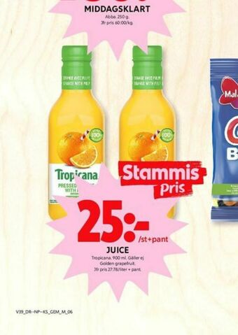 ICA Kvantum Tropicana Juice erbjuda