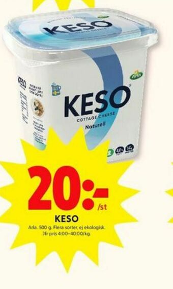 ICA Kvantum Keso Cottage cheese erbjuda