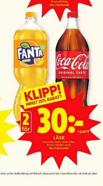 ICA Kvantum Coca Cola Läskedryck erbjuda