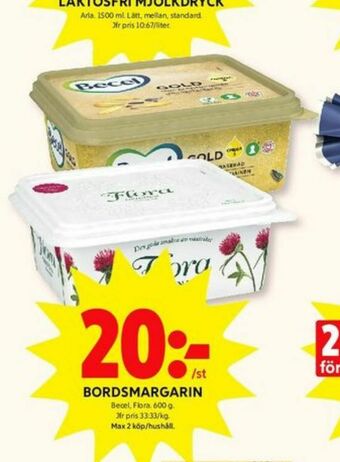 ICA Kvantum Becel Smörgåsmargarin erbjuda