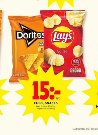 ICA Kvantum Lays Chips erbjuda