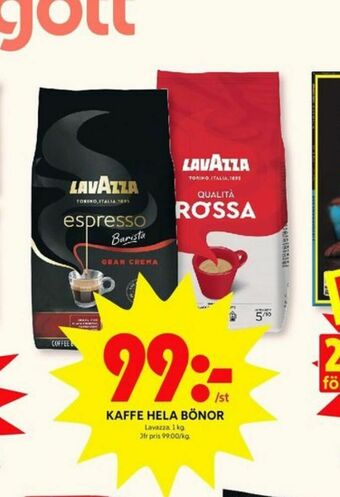 ICA Kvantum Espresso Barista Kaffebönor erbjuda